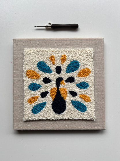 Le paon - Kit de punch needle